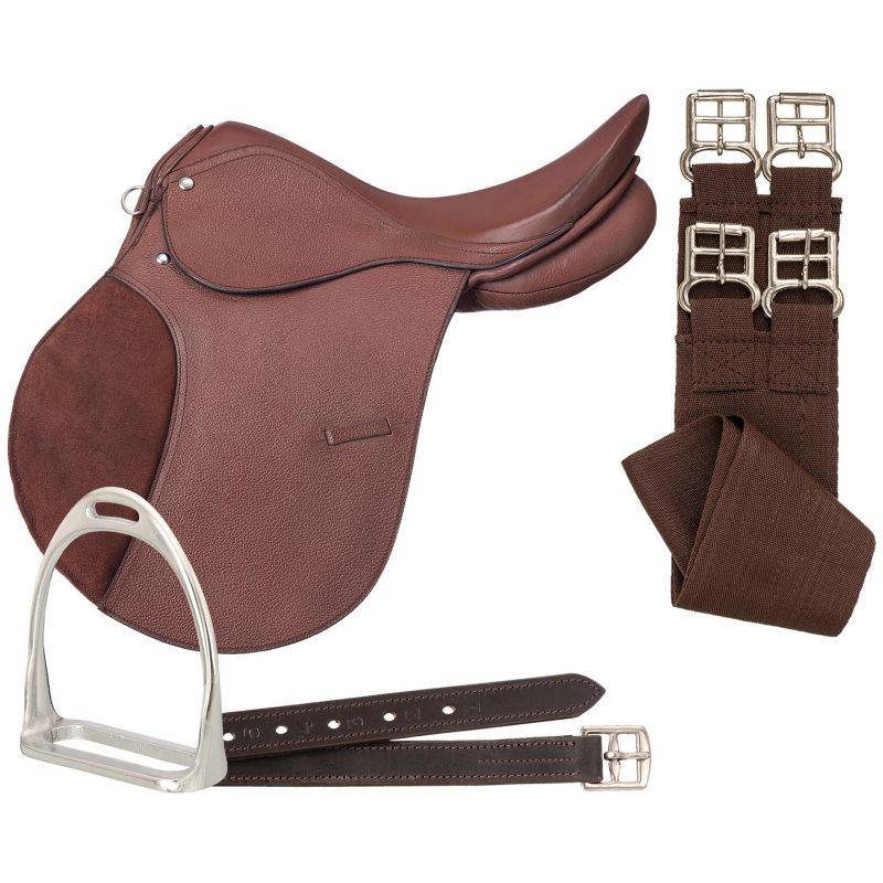 Blemished Silver Fox AP Saddle Package 14 Chestnut