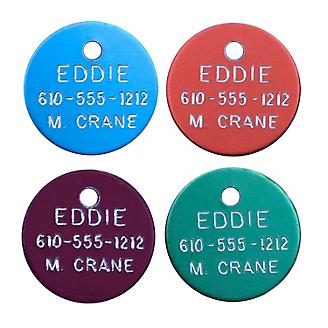 Personalized 7/8in Round Aluminum Tag