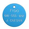 Personalized 1 1/4in Round Aluminum Tag