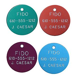 Personalized 1 1/4in Round Aluminum Tag