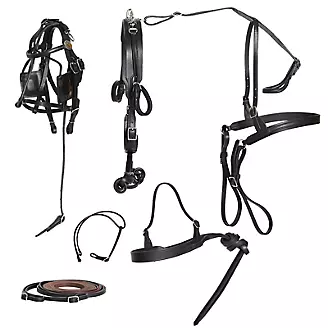 Hunt's Black Leather Pairs Driving Harness With Van Der Wiel Breast  Collars, Horse Size - 6076-3 - GOOD APPLE EQUINE