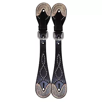 Oxbow Ladies/Youth Fancy Rawhide Choco Spur Straps