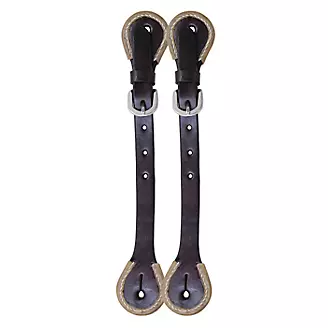Oxbow Rawhide Tip Chocolate Spur Straps