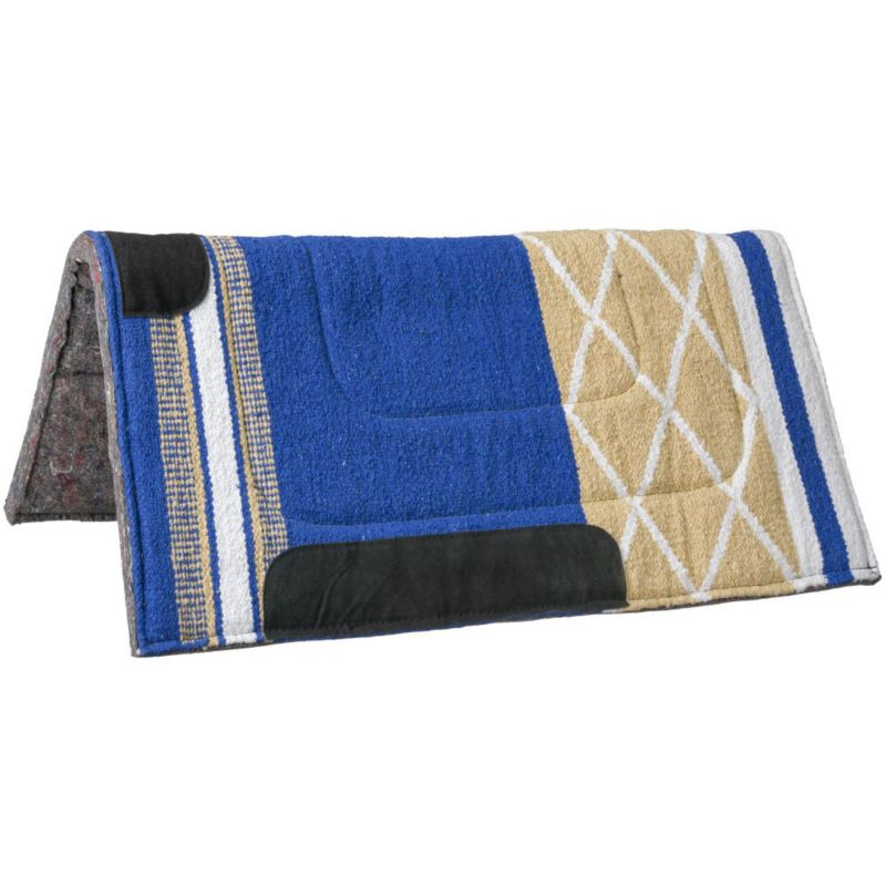 Tough1 Chuckwagon Felt Bottom Saddle Pad Blue