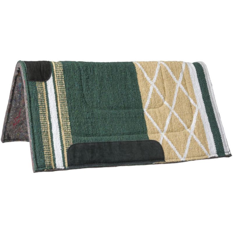 Tough1 Chuckwagon Felt Bottom Saddle Pad Green