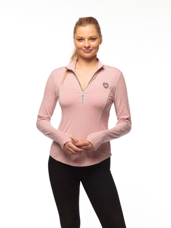 Chemise D'équitation Femme GOODE RIDER – Bleu Manches Courtes Taille M (Bambou)
