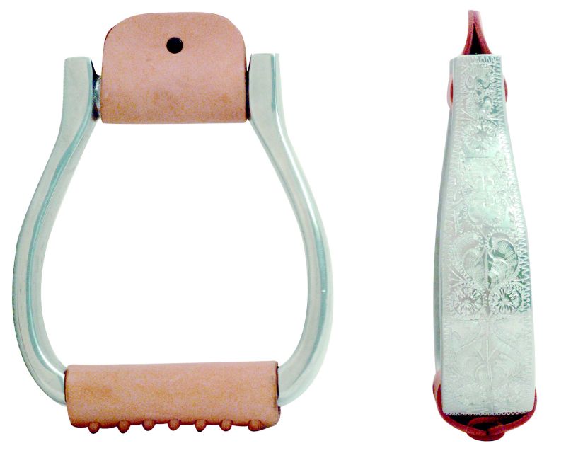 Equi-Sky 1 3/4in Engrave Visalia Aluminum Stirrups -  PARTRADE TRADING COMPANY, LLC, UW33045000AL002