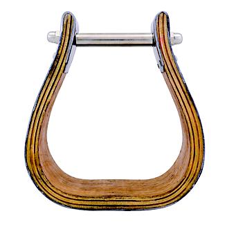 Equi-Sky Stainless Steel Cover Wooden Stirrups