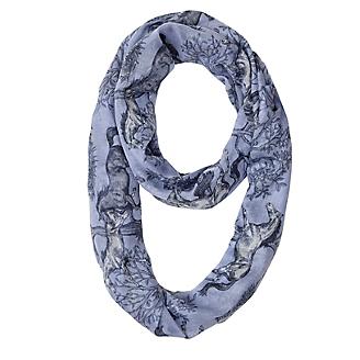 Lila Blue Toile Infinity Scarf