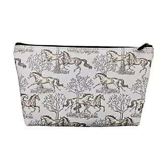 Lila Blue Toile Cosmetic Pouch