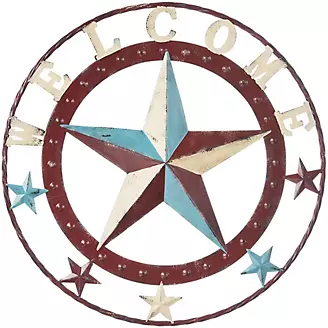 Decorative Metal Welcome Star 18in