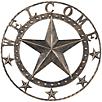 Decorative Metal Black Welcome Star 18in