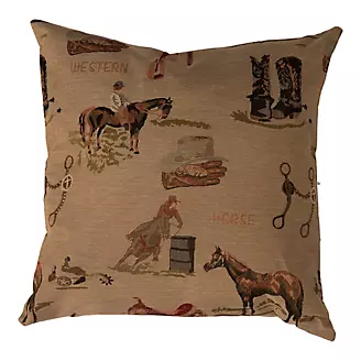 Huntley Western Tapestry Decorative Pillow