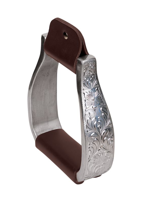 Weaver Leather Aluminum Engraved Visalia Stirrups -  30-3050
