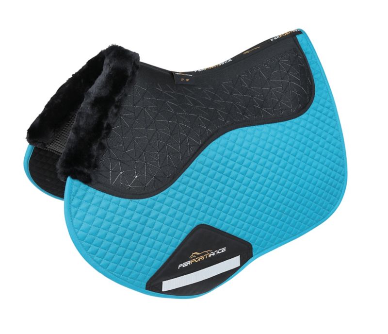 1872OCNBLU17-18 Performance Fusion Grip Jump Saddle Pad Ocean Blue sku 1872OCNBLU17-18