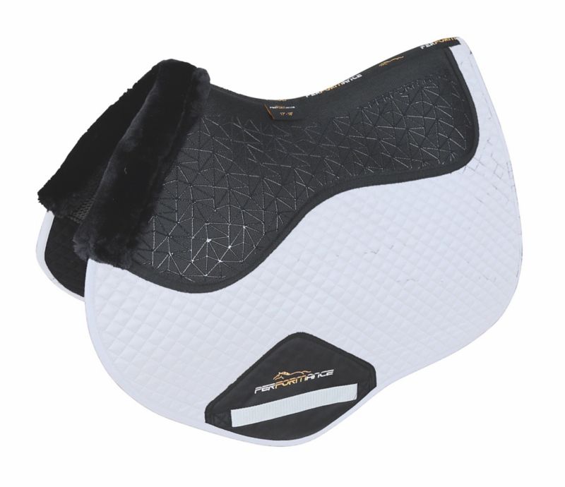 Performance Fusion Grip Jump Saddle Pad White