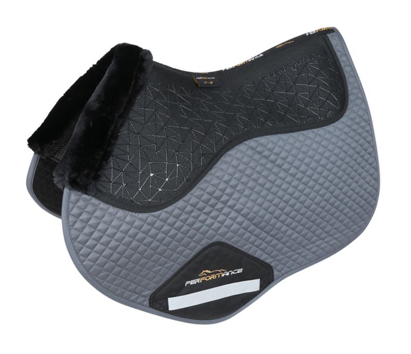 Performance Fusion Grip Jump Saddle Pad Gray