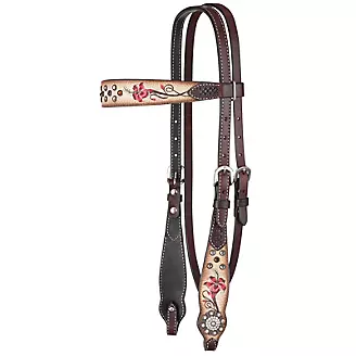 Circle Y Fire Lily Browband Headstall