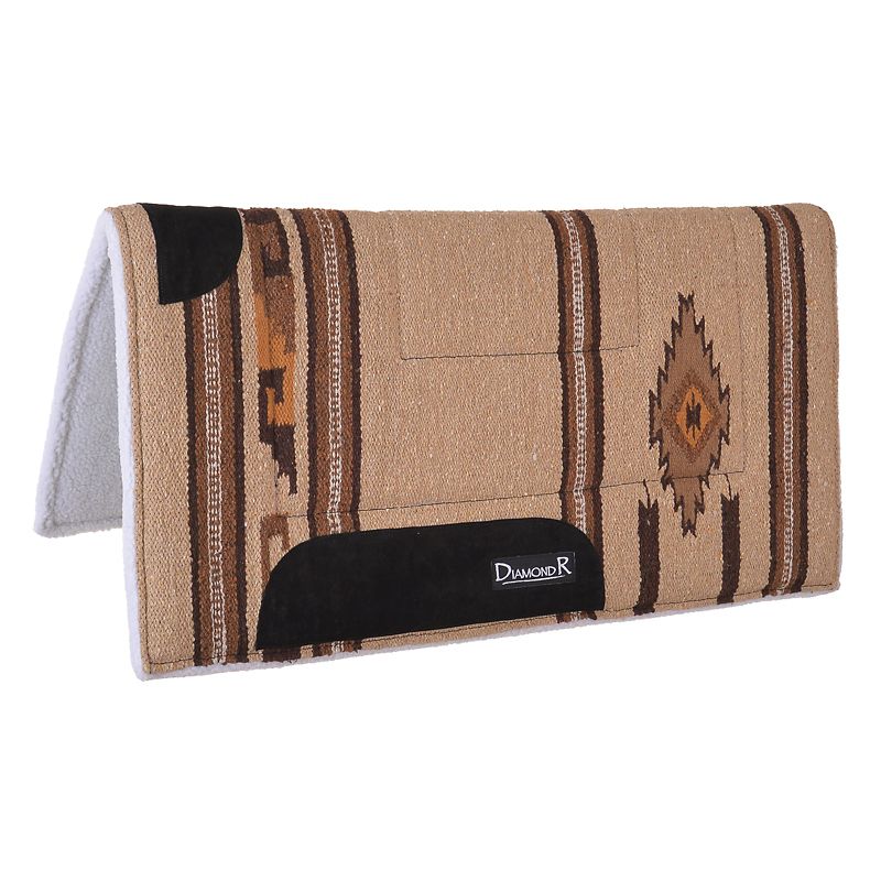 Diamond R Square Fleece Lined Pad Tan