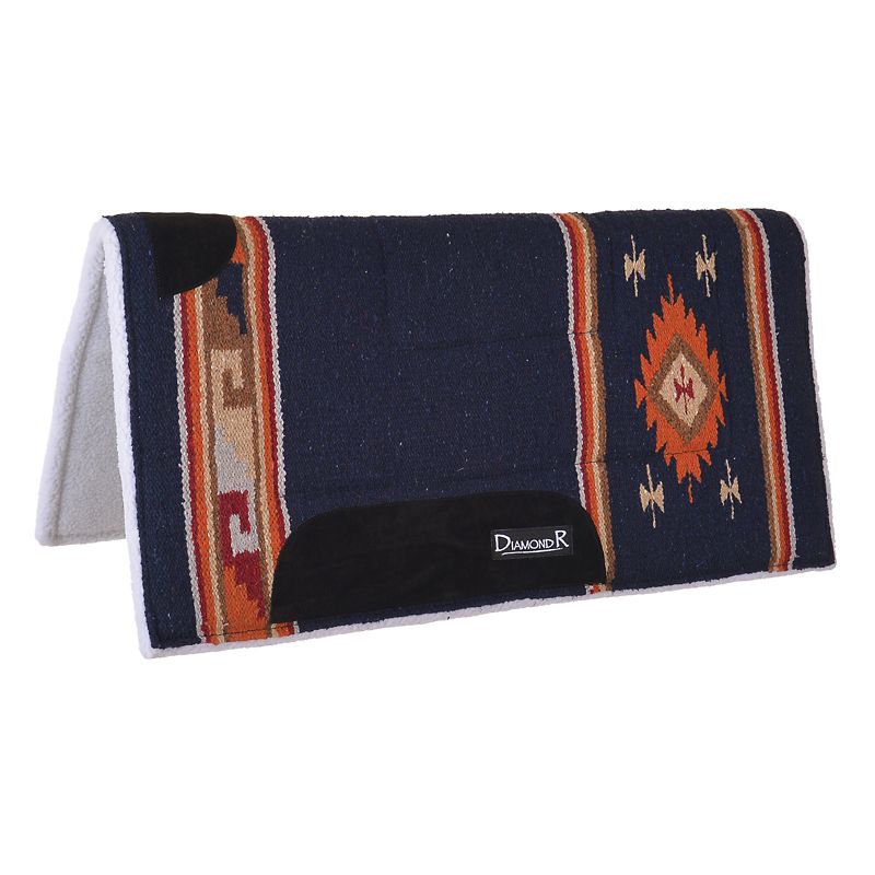 Diamond R Square Fleece Lined Pad Navy