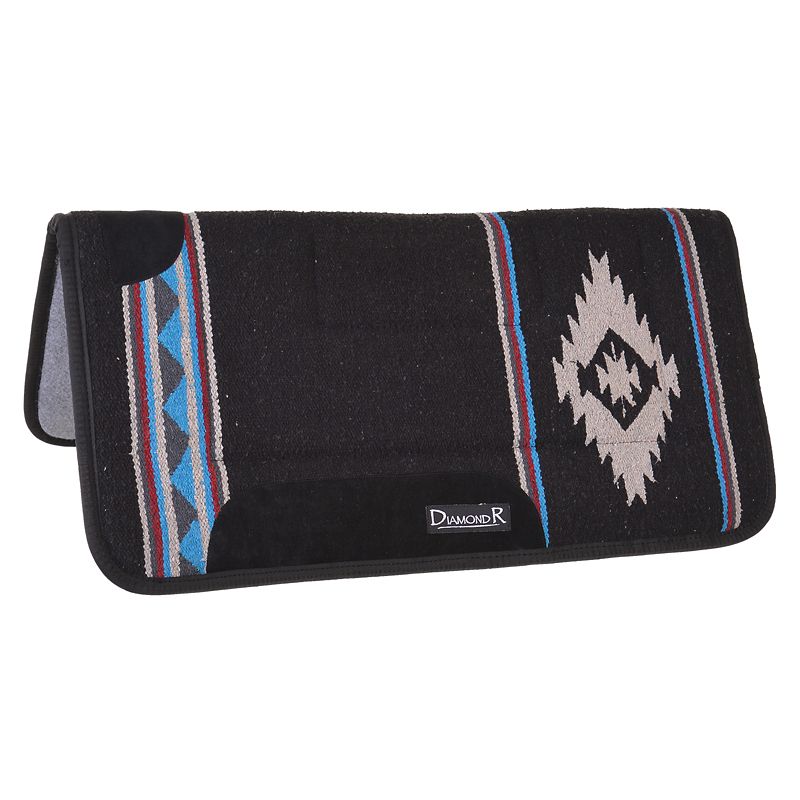 Diamond R Square Felt Woven Pad Black