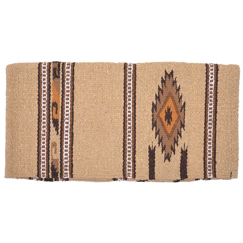 118-QJ3-CRB Diamond R Double Weave Saddle Blanket Tan sku 118-QJ3-CRB