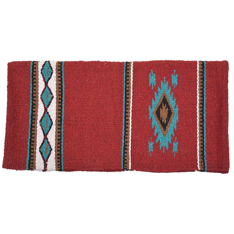 118-QJ3-RDB Diamond R Double Weave Saddle Blanket Red sku 118-QJ3-RDB