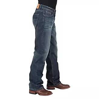 Stetson Mens V Deco Gray Emblem Jeans