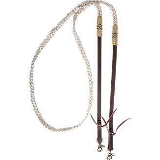 Cashel Braided Rawhide Buttons Roping Rein