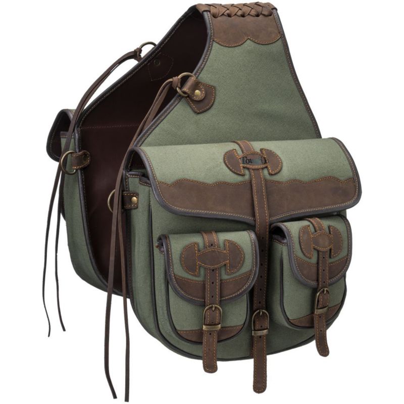 61-9928-19-0 Tough1 Canvas Trail Bag Green sku 61-9928-19-0