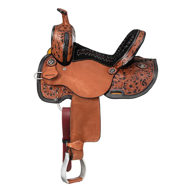 Tough1 Royal King Hawley Barrel Saddle 10in Brown/