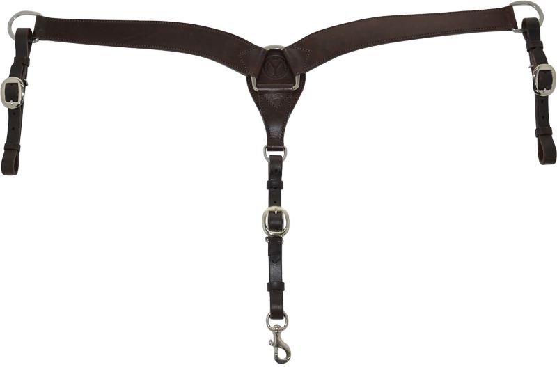 Circle Y Contoured Classic Smooth Breast Collar