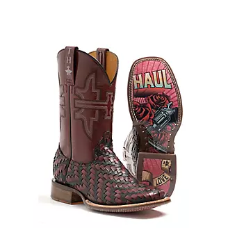 Tin Haul Ladies Red Revolver Boots