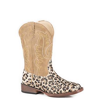 Roper Big Kids Glittler Leopard Boots