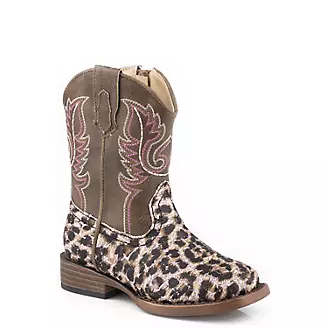 Roper Toddler Glitter Leopard Boots