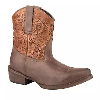 Roper Ladies Dusty Tooled Snip Boots
