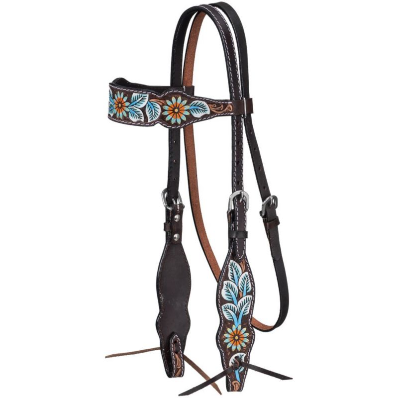 Tough1 Vintage Floral Browband Headstall