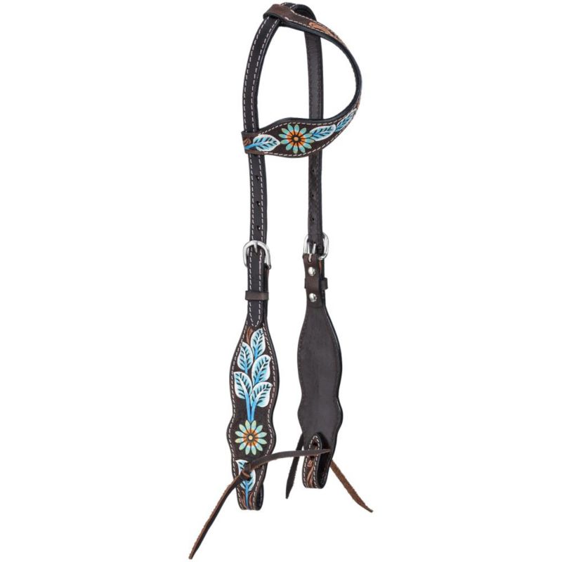 Tough1 Vintage Floral Single Ear Headstall