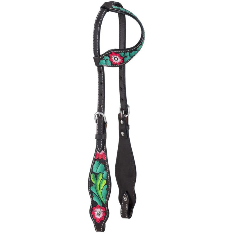 Tough1 Pink Cactus Single Ear Headstall