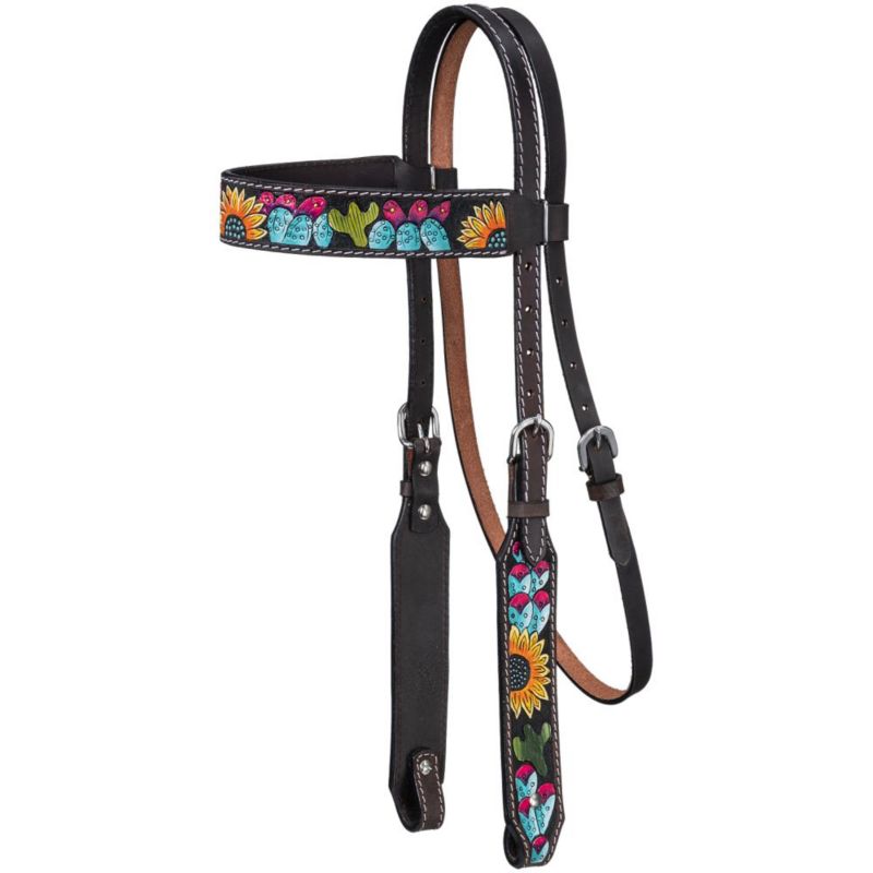 Tough1 Sunflower and Cactus Browband Headstall