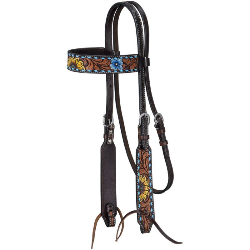 Tough1 Sunflower and Buckstitch Browband Headsall