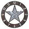 Metal and Wood Star Wall Clock