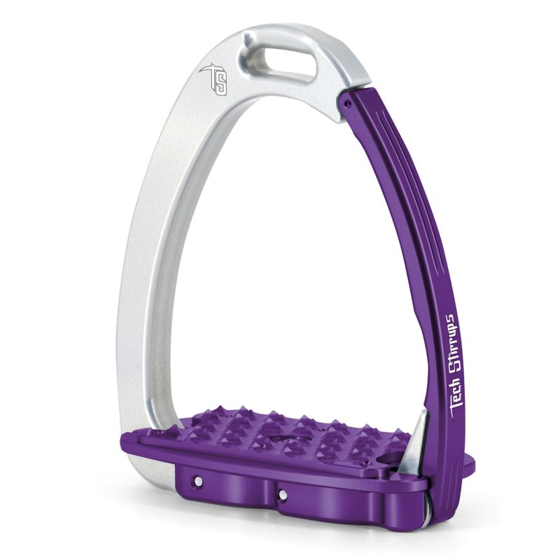 471168SVRPU475 Tech Venice EVO Safety Stirrups Silver/Purple sku 471168SVRPU475