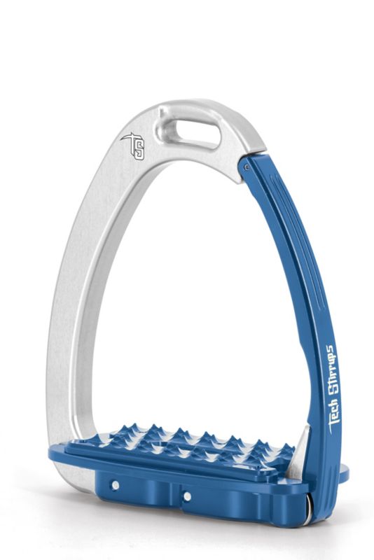 471169SVRBL475 Tech Venice Sloped EVO Stirrups Silver/Blue sku 471169SVRBL475