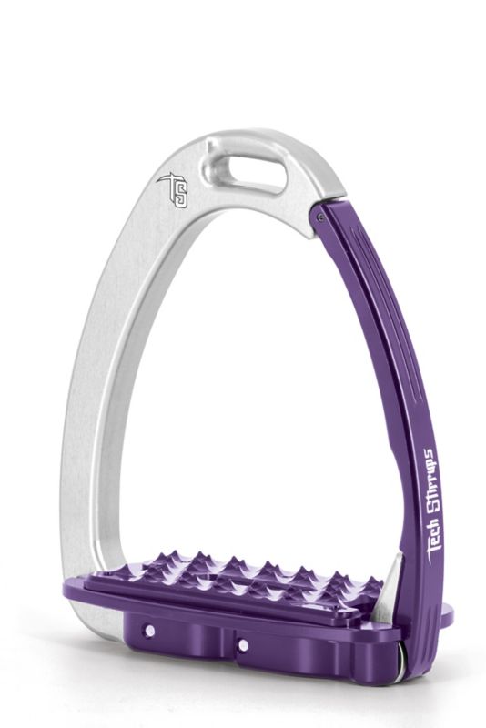 Tech Venice Sloped EVO Stirrups Silver/Purple