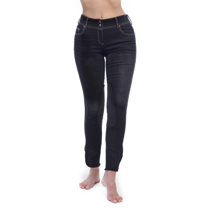 Goode Rider Equestrian Black Denim K/P Jean WarehouseOutlet