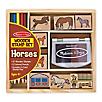 Melissa and Doug 16 Piece Horses Wooden Stamp Set