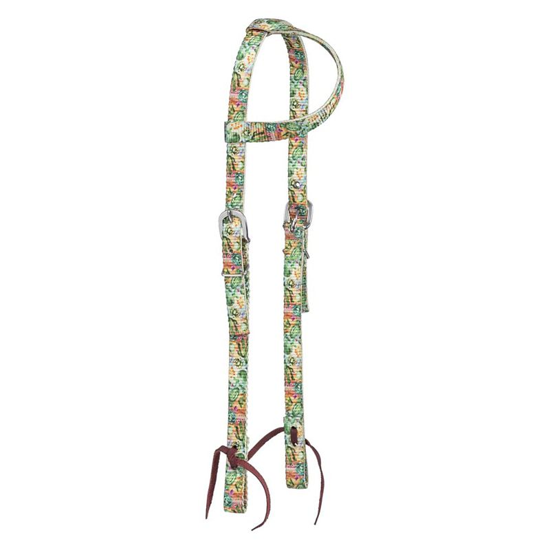 Tough1 Printed Nylon Ear Headstall Cactus