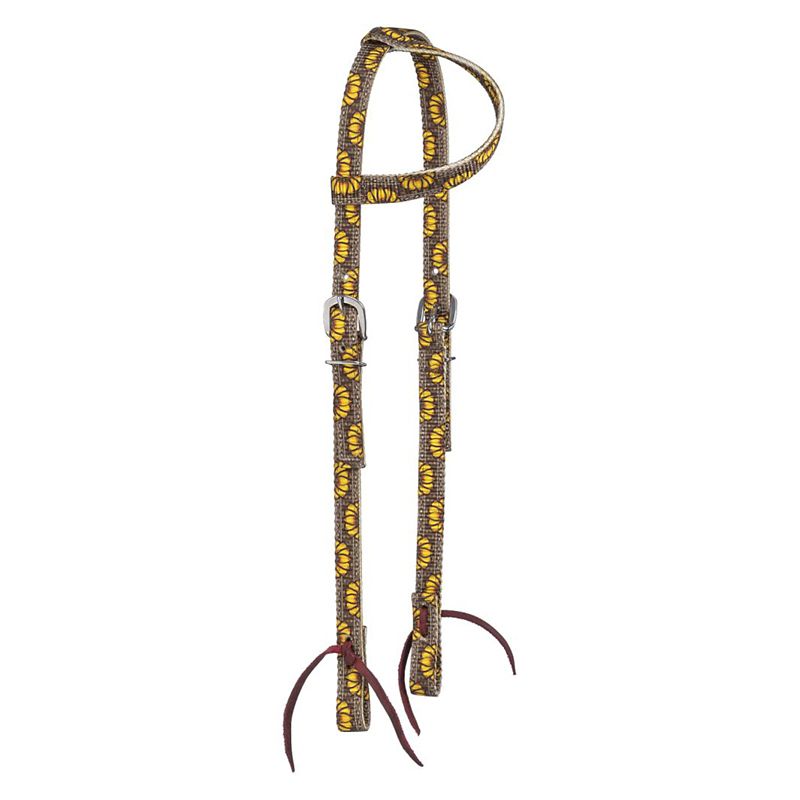 Tough1 Printed Nylon Ear Headstall Sunflower