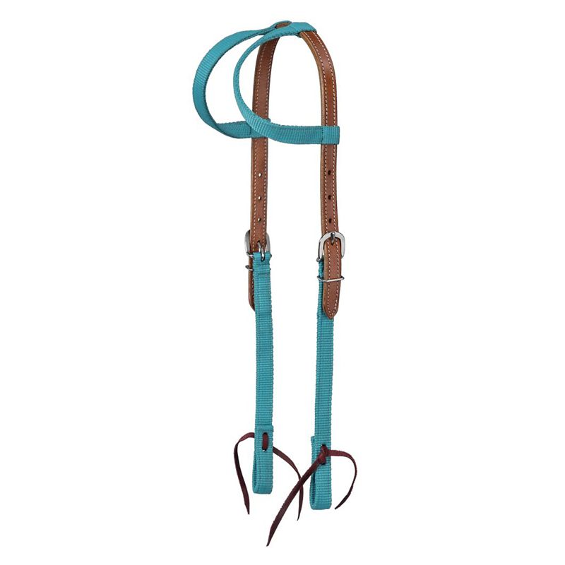 Tough1 Premium Nylon Double Ear Headstall Turq